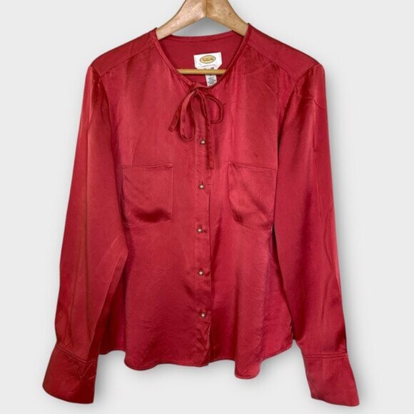 Talbots Button Down Silk Blouse - Picture 1 of 8